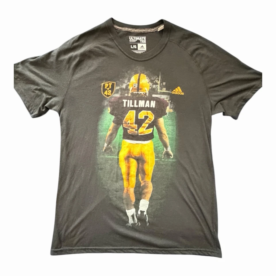 Adidas Pat Tillman PT42 Camiseta Hombre Grande Negra Arizona State Sun Devils NCAA Foto 1 de 4