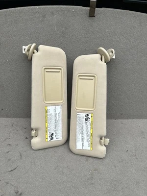 2007-2009 LEXUS ES350 Sun Visor Pair Set Driver & Passenger Left Right OEM BEIGE - Image 1 of 4