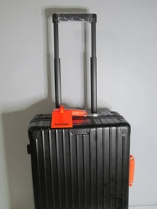 Rimowa Cabin Approved-Black Anodized Aluminum Carry On-Orange Hand Handles, NEW - Picture 1 of 21