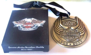 HARLEY DAVIDSON 105TH ANNIVERSARY PEWTER CHRISTMAS ORNAMENT HOLIDAY NOS - Bild 1 von 5