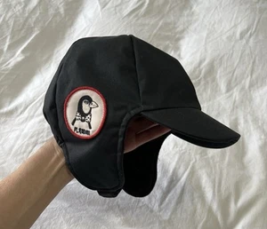 Mini Rodini | Kids SZ 3-9 Years | Ear Shaped Ball Cap Black | Penguin Patch - Picture 1 of 8