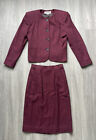 Brystelle International Petite Red Women?S Size 4 Vintage Retro Suit Skirt Set