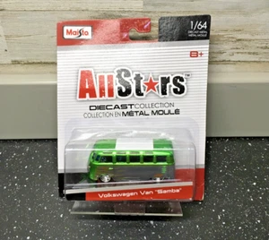 B1 Maisto Volkswagen Van Samba All Stars Diecast 1/64 NEW - Picture 1 of 3