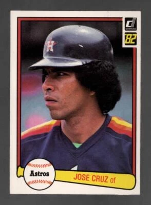1982 Donruss Jose Cruz Houston Astros #244 Near Mint or Better - Image 1 of 2