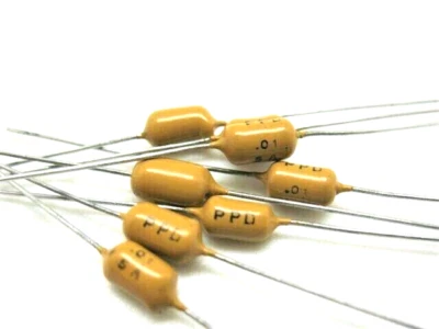 PPD 6X - .01uF (103) @ 50V (5%) axial POLYSTYRENE FILM/FOIL - (AUDIO/TONE) CAPACITOR