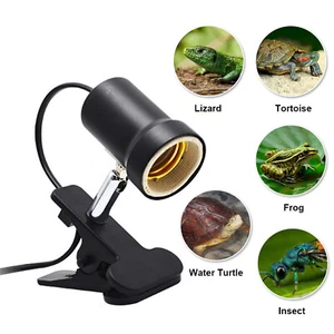 Basking Heat Lamp UVB Light Bulb Holder E27 Base for Reptile Turtle Clamp Holder - Picture 1 of 11