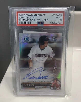 2017 Bowman Chrome Pavin Smith auto PSA 9 - Image 1 of 2