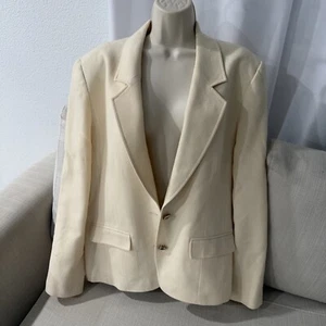 Vintage Pendleton Blazer 100% Wool Cream Women’s Size 14 - Picture 1 of 7