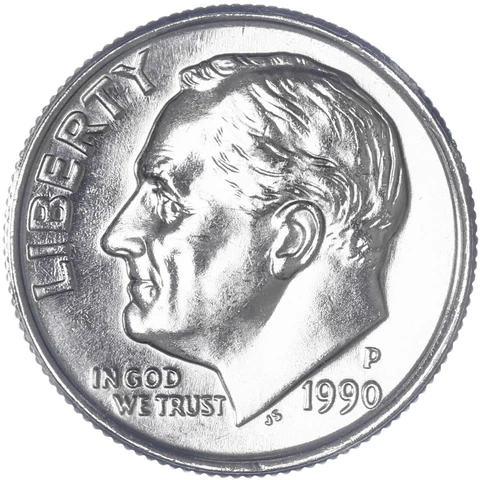 1990 P Roosevelt Dime Choice BU US Coin Cover