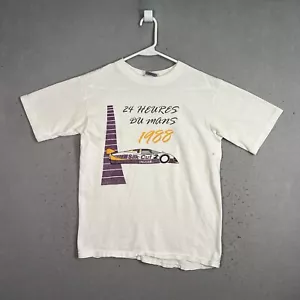 Vintage 1988 24 Heues Du Mans Jaguar XJR9 Seidenschnitt T-Shirt Erwachsene Large weiß Herren - Bild 1 von 9