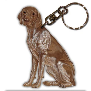 German Shorthair Pointer Wooden Keychain - Picture 1 of 1