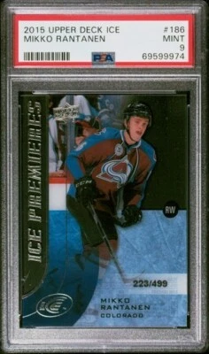 Mikko Rantanen RC PSA 9 2015 Upper Deck Ice Premieres Card #186 223/499 Stars - Image 1 of 2