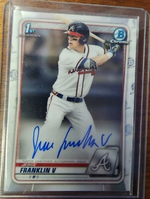 🔥JESSE FRANKLIN V 1ST BOWMAN AUTO 2020 BOWMAN DRAFT🔥 Braves - Image 1 of 2