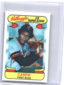 1978 KELLOGG'S 3-D SUPER STARS ROD CAREW #29 MINNESOTA TWINS SUPER NICE!