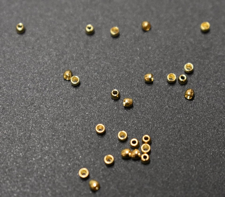 25 Premium GOLD 1.5mm 1/16"  Beads Bead Heads for Fly Tying - Image 1 of 1