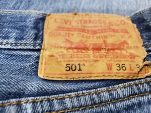 pantalone jeans uomo levi's 501 xx 36x32 vintage - Foto 1 di 12