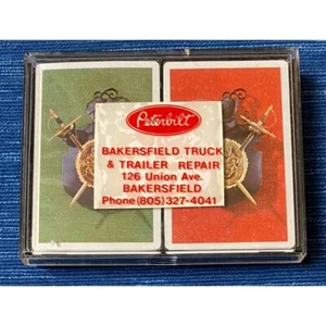 Vintage Peterbilt Bakersfield Truck Advertising 2 Deck Sealed Playing Cards 990A - Picture 1 of 3