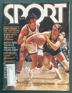 Olympia Schwimmlegende Mark Spitz, NBA Star Rick Barry, Feb 1973 Sportmagazin - Bild 1 von 12