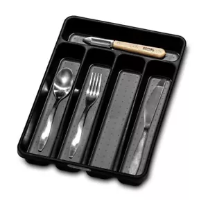 Made Smart - Mini 5 Compartment Cutlery Tray Carbon - Picture 1 of 3
