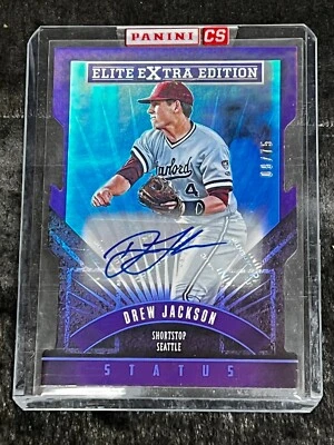 2015 Panini PURPLE ELITE EXTRA EDITION PROSPECT ROOKIE AUTO Drew Jackson 09/75 - Image 1 of 3