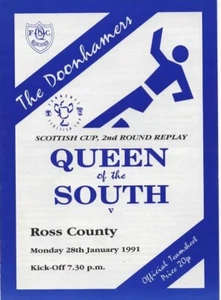 Jan 91 QUEEN OF THE SOUTH v ROSS COUNTY Scottish Cup 2nd Rd replay - Picture 1 of 1