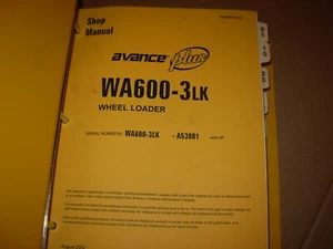 Komatsu WA600-3LK Wheel Loader Shop Service Manual , s/n A53001 - up - Picture 1 of 6