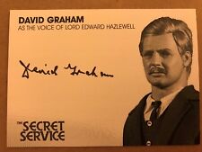 THE SECRET SERVICE: PROOF AUTOGRAPH CARD: DAVID GRAHAM - LORD EDWARD HAZLEWELL