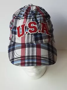 The Children’s Place Baseball Cap Kinder Größe L (8+) USA kariert - Bild 1 von 6