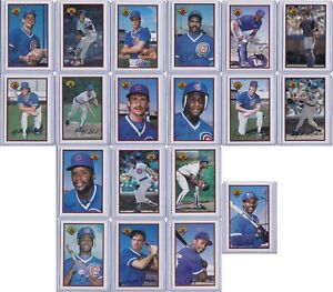 Chicago Cubs 1989 Bowman Baseball Team Set 19 Cards
