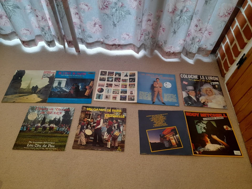 Collection of 8 French vinyl LPs Eddy Mitchell Bearn Le Luron France Records - Image 1 of 1