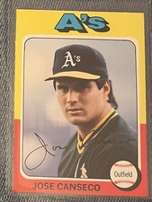 1991 Baseball Cards Presents  ‘75 Topps Replica #7 Jose Canseco Oakland A’s RARE