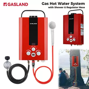 Gasland 8L Portable LPG Gas Hot Water Heater Camping Shower Kit Caravan Outdoor - Picture 1 of 10