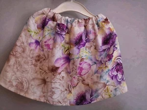 Neuer Rock Mädchen neu Handarbeit helllila Leinenrock mit Spitze 4-5 Jahre - Bild 1 von 1