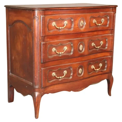 Louis XV Style Country French Commode Chest of Drawers Server Cabinet Dresser Cover