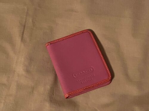 Pink Leather Coach ID Card Case