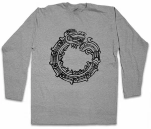 AZTEC OUROBOROS LANGARM T-SHIRT Indianer Indianer Zeichen Kultur Mayas Religion - Bild 1 von 1
