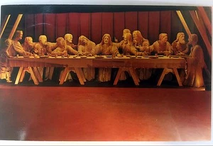  THE LAST SUPPER Museum of WOOD CARVING Spooner Wisconsin Postcard KOPPEL 1979 - Picture 1 of 1