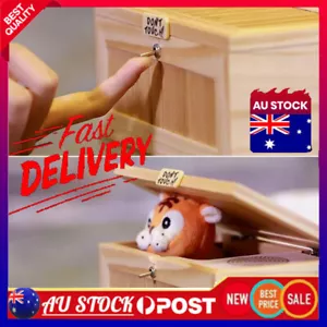 Don't Touch Tiger Box Toy Useless Box Leave Me Alone Wooden Machine Gift Toy IW - Picture 1 of 15