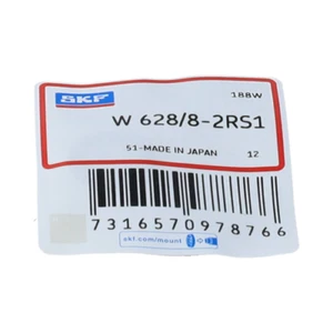 W628/8-2RS1 SKF 8 x 16 x 5 mm DEEP GR. BALL SINGLE ROW, SS - Bild 1 von 2