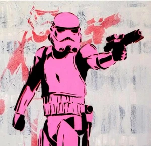 Stormtrooper Painting, Star Wars Art, graffiti painting, banksy style - Picture 1 of 3