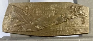 Guy-Charles REVOL (1912-1991) Plaque en bronze femme allongée 1966 medal france - Bild 1 von 7