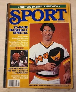 STEVE GARVEY Sport Magazine APR 1983 San Diego Padres Baseball  - Picture 1 of 8