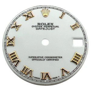 Rolex Oyster Datejust genuino 31 mm esfera romana blanco cepillado y oro 68273 - Imagen 1 de 4