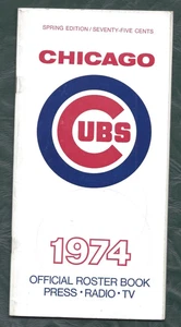 1974 Chicago Cubs Baseball Media Guide Spring Ed. Rick Monday Bill Madlock RINGS - Picture 1 of 2