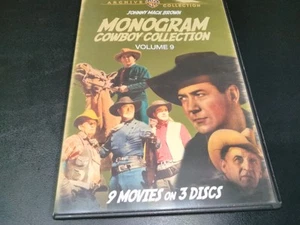 Monogram Cowboy Collection Volume 9 DVD Johnny Mack Brown Western Warner Archive - Foto 1 di 2