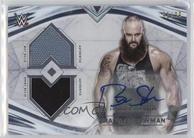 2020 Topps WWE Undisputed Dual Relic Auto /99 Braun Strowman #DRA-BS Auto - Image 1 of 2