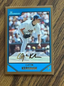 Tarjeta del draft de Clayton Kershaw 2007 Bowman #bdpp77 novato radiocontrol gold sp dodgers - Imagen 1 de 2