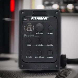 Fishman Presys Piezo Pickup 301 Mic Chitarra Acustica Mic Blend Doppio Preamplificatore EQ Tuner - Foto 1 di 5