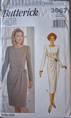 Butterick pattern 3067 drape front dress sizes 12-16 CUT - Image 1 of 2