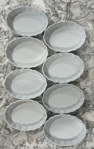 Juego de 8 platos de quiche gratinados de vieira Cordon Bleu Au estriados 6"x4,5" crema Brulee - Imagen 1 de 2